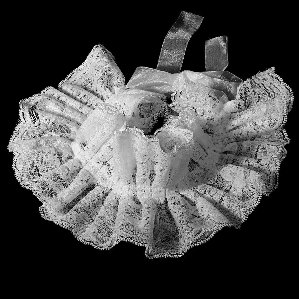 Miallo أنيقة Puffball المعاوضة وهمية طوق الرقبة راف انفصال تول كشكش طوق للنساء تأثيري حلي الملحقات #3