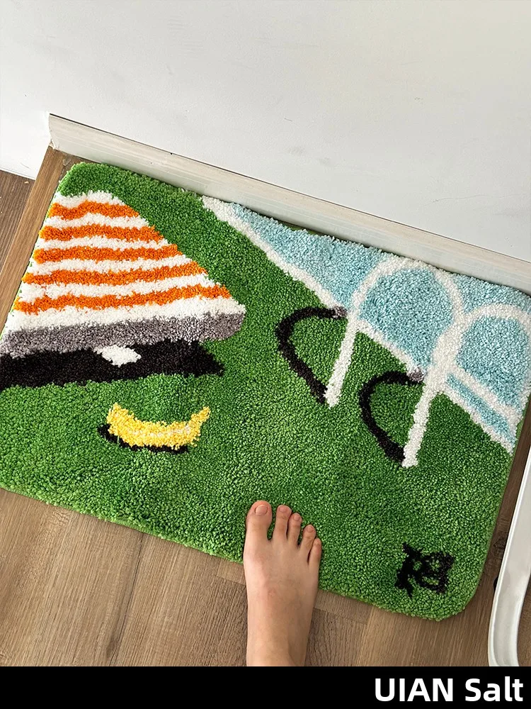 Thickened Children's Room Bedside Carpet Bathroom Absorbent Anti-Slip Mat Home Use Machine Washable Cartoon Style Rug