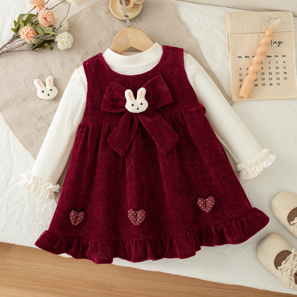 Baby Girl Dress Spring/Autumn Cartoon Cute Long Sleeve Girl Dress Sweet Birthday Party Baby Dress Baby Girl Clothes