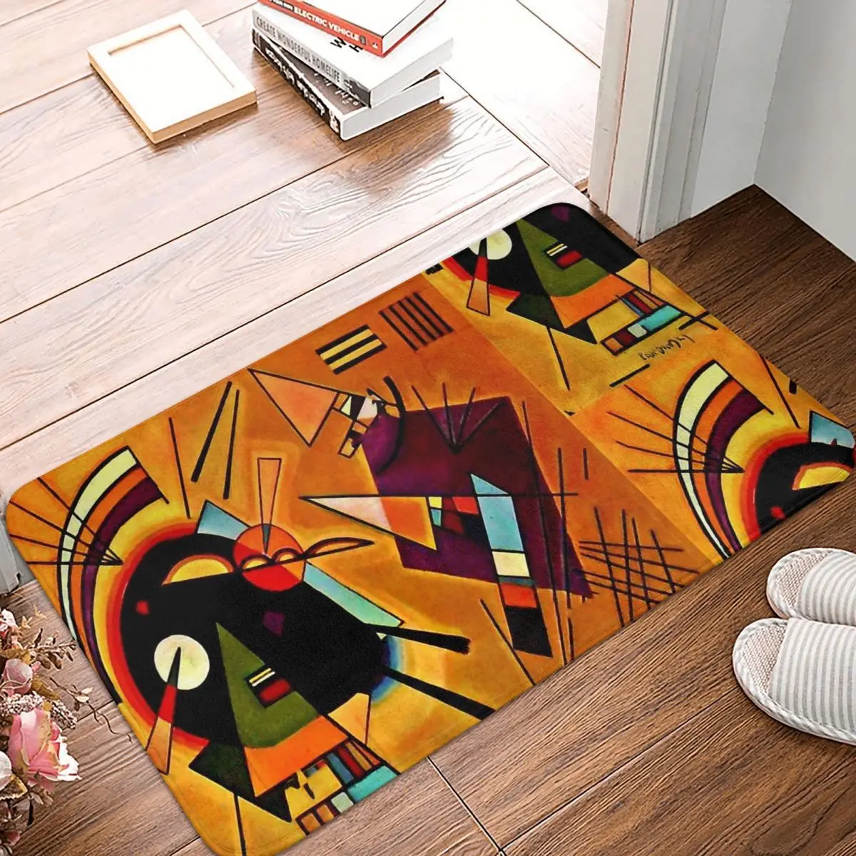 Russian Painter Non-slip Doormat Kandinsky Abstract Cubism Living Room Kitchen Mat Outdoor Carpet Flannel Pattern Decor