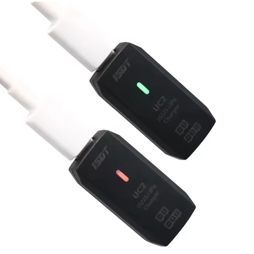 ISTD UC2 Carregador de equilíbrio de bateria inteligente Descarregador 1S/2S LiPo Bateria Suporte USB Tipo-C Porta de entrada XH2.54 Carga de porta de equilíbrio