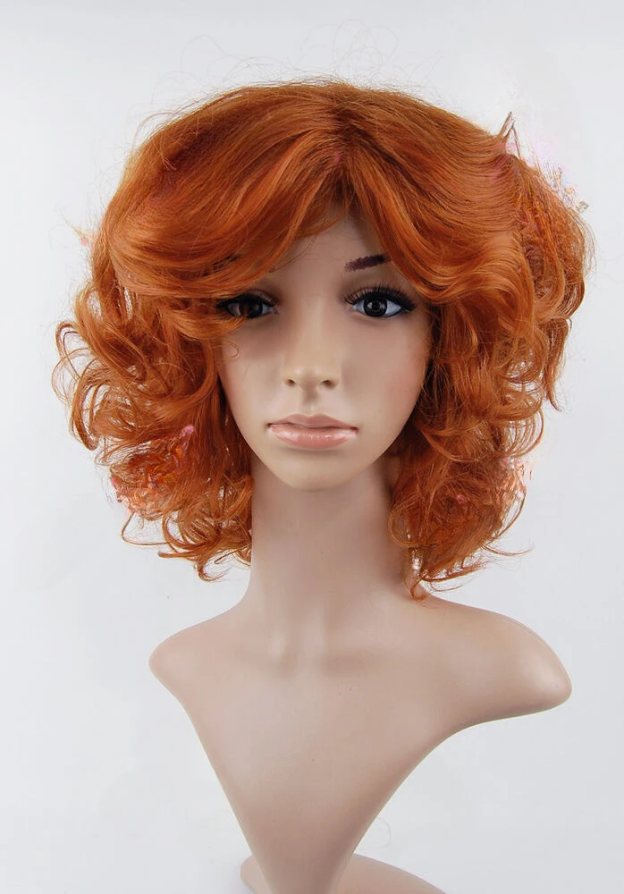 

Loose Curl Short Blonde Auburn Brown Black Synthetic Wig