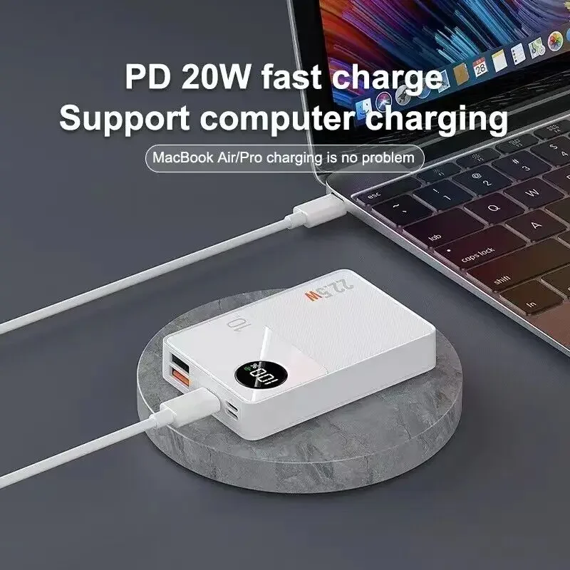 1/2/30000mAh Portable Charger PD20W Fast Charging External Battery Power Bank