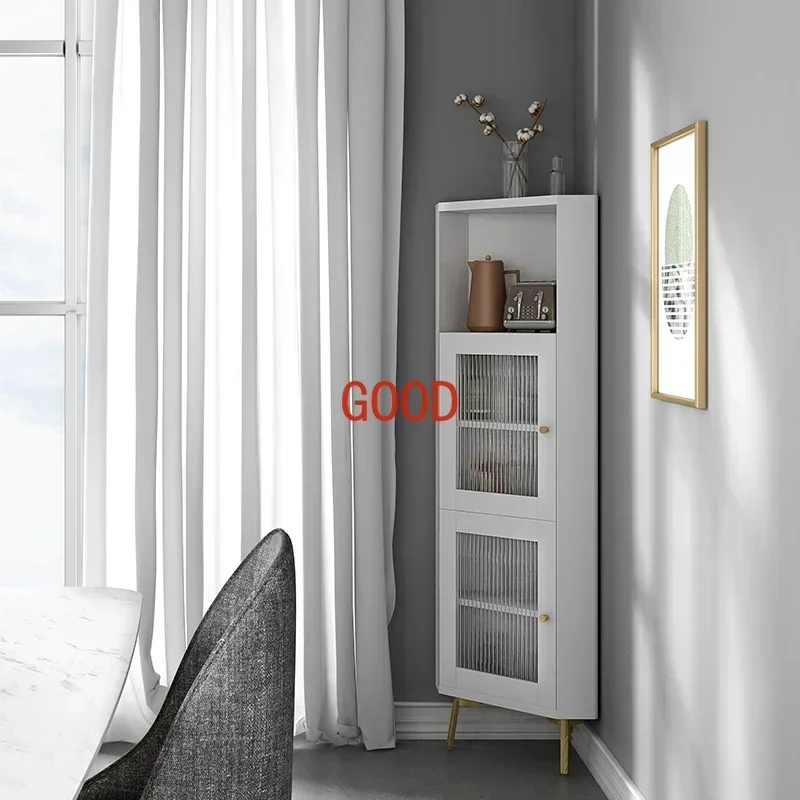 Nordic Light Роскошь и простота Современный белый угловой шкаф Гостиная Спальня Угловой треугольный винный шкаф