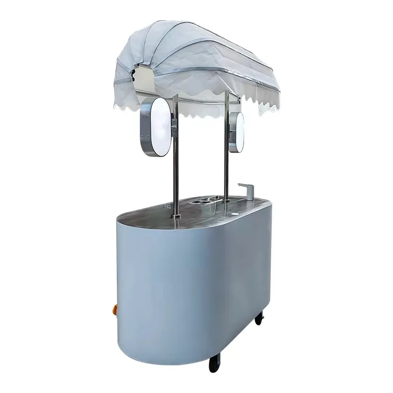 Custom Outdoor  Ice Cream Truck Cart with Wheels, Serving Window Suited for Franchise Businesses, Large Public Gatherings