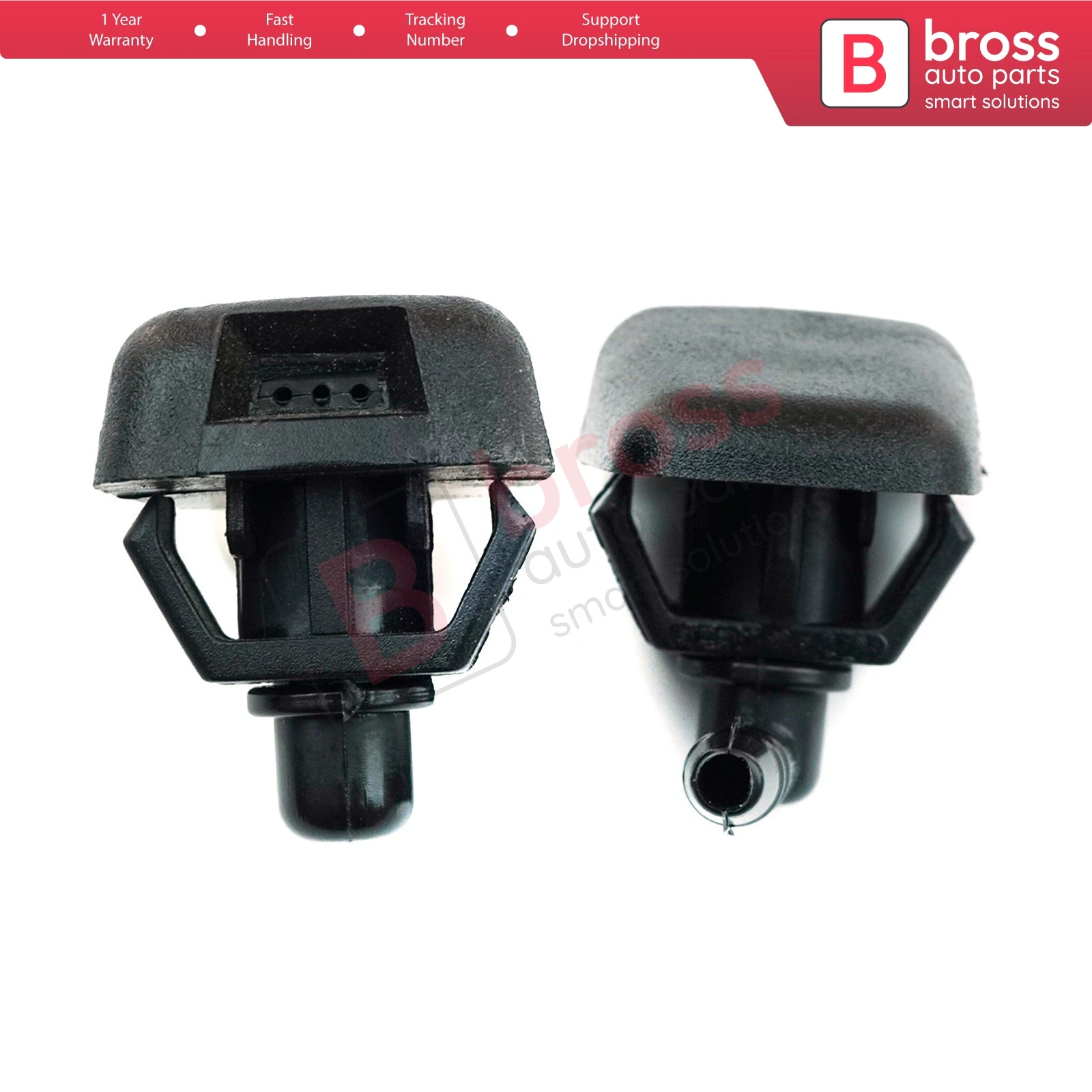 BSP532 2 Pieces Front Windscreen Water Washer Spray Jets 735277664 for Doblo Palio Ducato Punto Panda Bravo Marea Boxer Relay