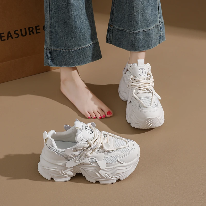 

Women's 7CM Platform Sneakers for Women Comfortable Walking Shoes Non Slip Rubber Sole Casual Fashion Footwear