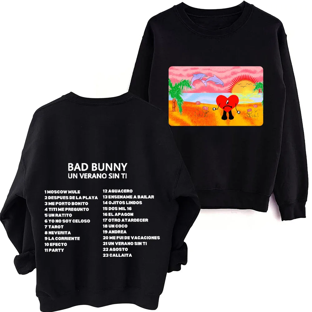 

2024 Un Verano Sin Ti Bad Bunny O-Neck Long Sleeve Spring and Autumn Clothing Hoodies Unisex Regular