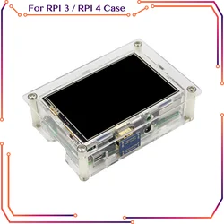 For Raspberry Pi 4 Acrylic Case Transparent Shell for 3.5inch HDMI Touch Screen Display for Raspberry Pi 3 RPI102
