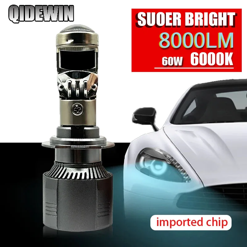 

A80 H7 Led With Lens 100W/Pair H11 9005 9006 Led Projector Lenses Hi/Lo Beam Canbus Turbo LED Bulbs LHD 12V 6000K