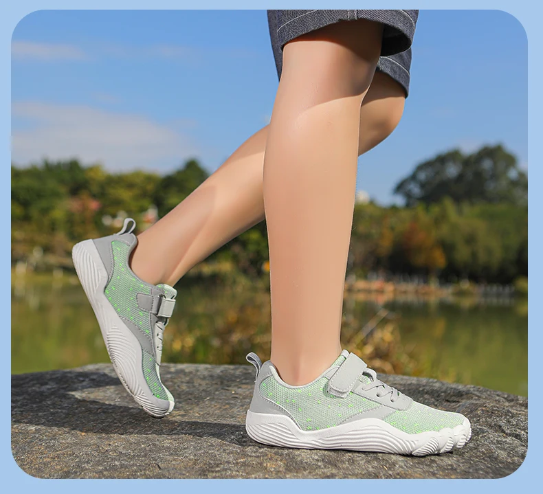 Kinder Barfußschuhe Jungen Mädchen Sneaker Aqua-Schuhe Natürliche Spreizschuhe Breite Zehenpartie Schnelltrocknende Wasserschuhe Strand- und Schwimmschuhe – Detail 12