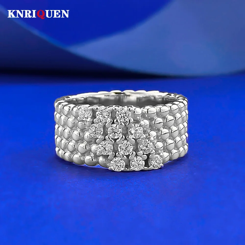 

Роскошные кольца из стерлингового серебра 925 пробы с высокоуглеродистыми бриллиантами, свадебное обручальное кольцо, ювелирные украшения для коктейльной вечеринки, женский подарок на день рождения