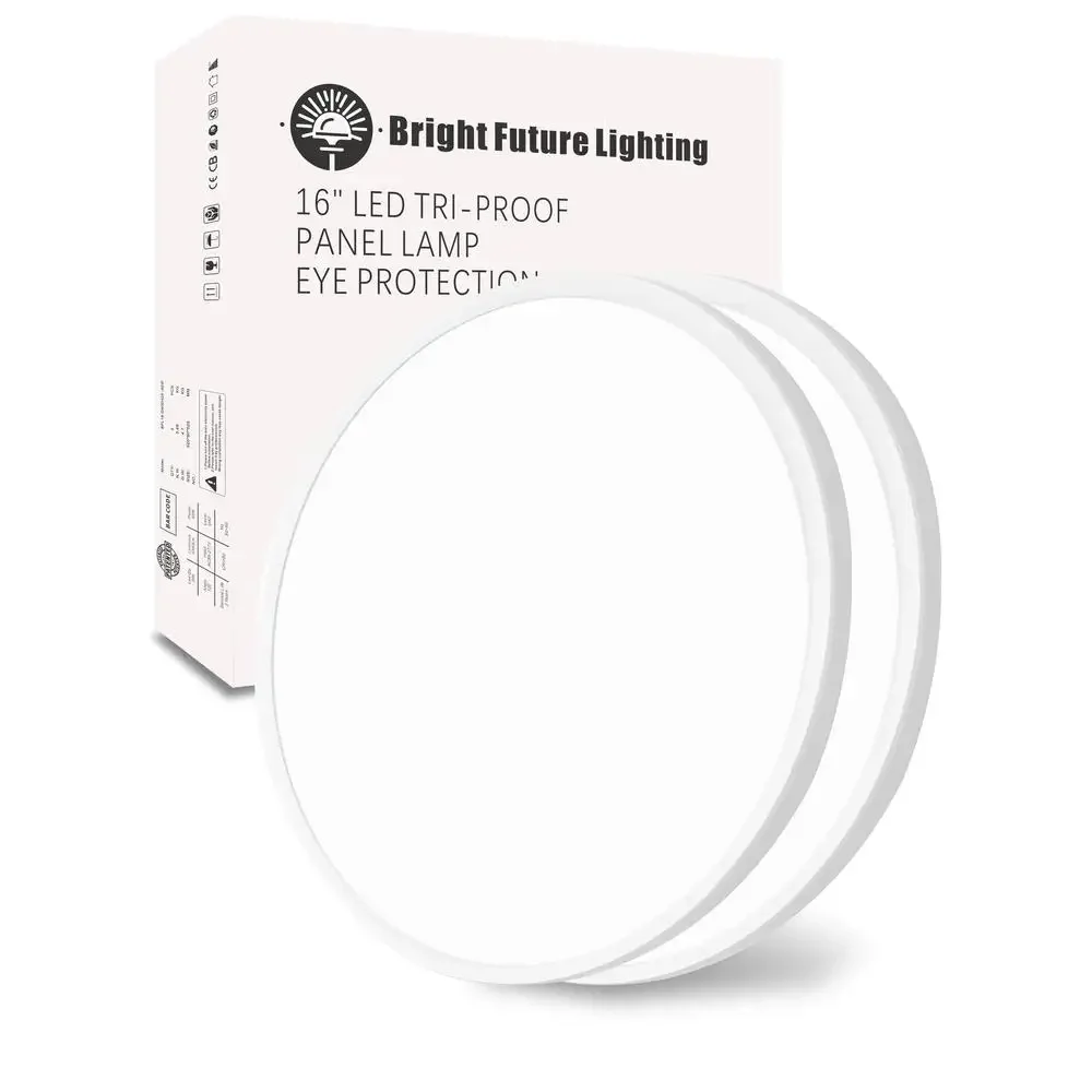 LED Flush Mount Ceiling Light Fixture 32W 3480LM CCT Selectable Warm Natural Daylight Ultra Slim Easy Install Home Lighting