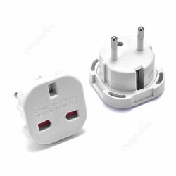 EU Power Plug Adapter UK To EU Travel Adapter Type C 4.0mm European Universal Socket Adaptor AC Outlet Electrical Plug Converter