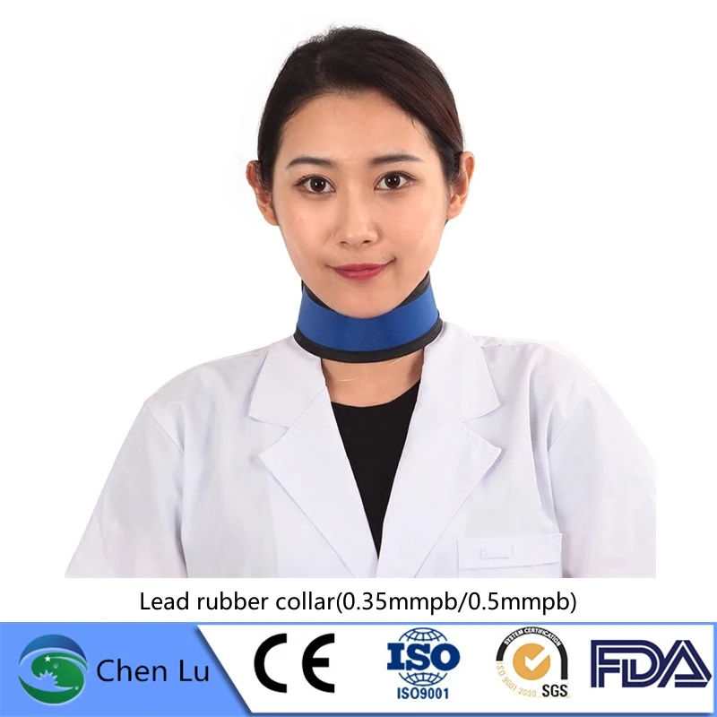 Genuine x-ray protective thyroid collar Radiology Imaging Center adult/child use radiological protection lead rubber collar