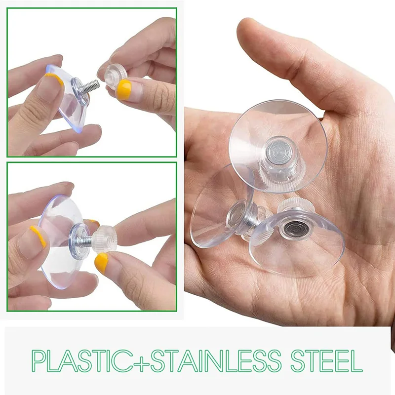 Ganchos de ventosa transparentes de PVC, tuerca moleteada fuerte, ventosas de vacío para cocina, baño, pared, coche, vidrio, 5/10 piezas