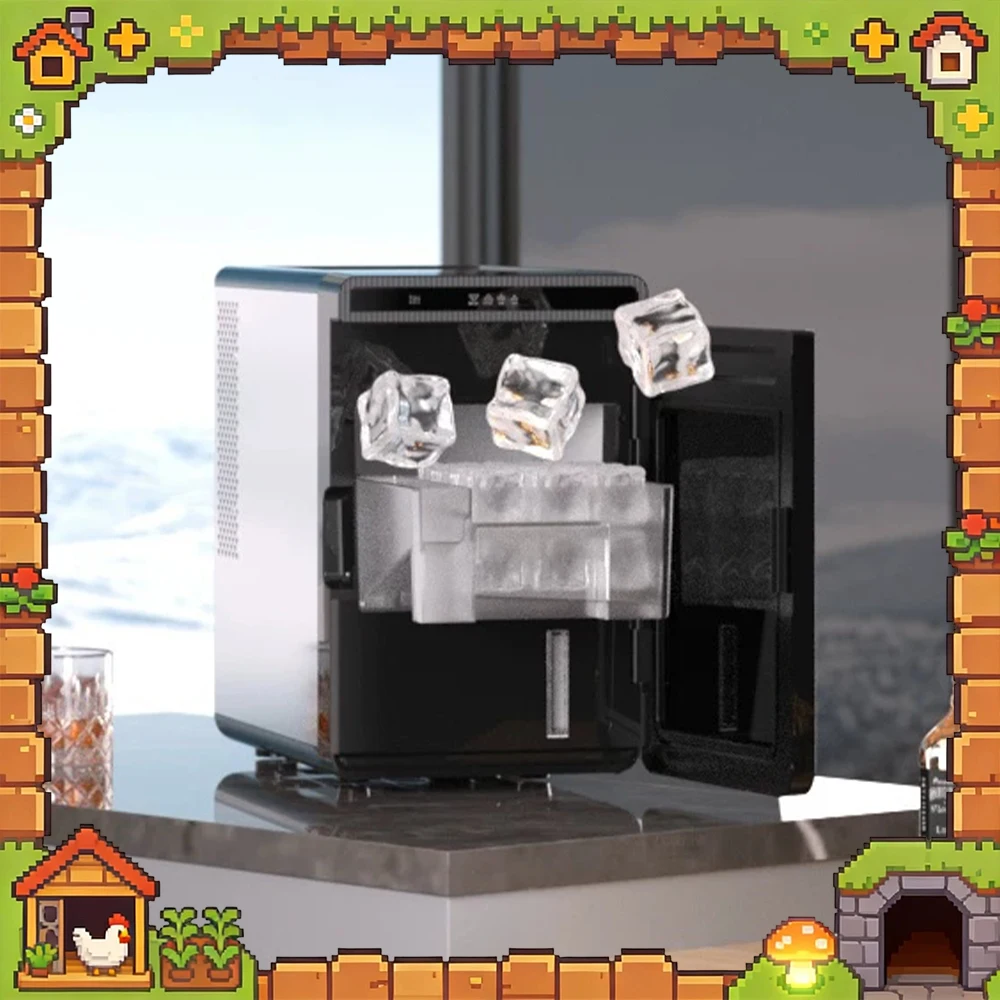 Nostalgia Electrics HZB-25PLUS Ice Machine Efficient Rapid Cooling Process Desktop Ice Maker Infrared Real-Time Sensor For Gifts