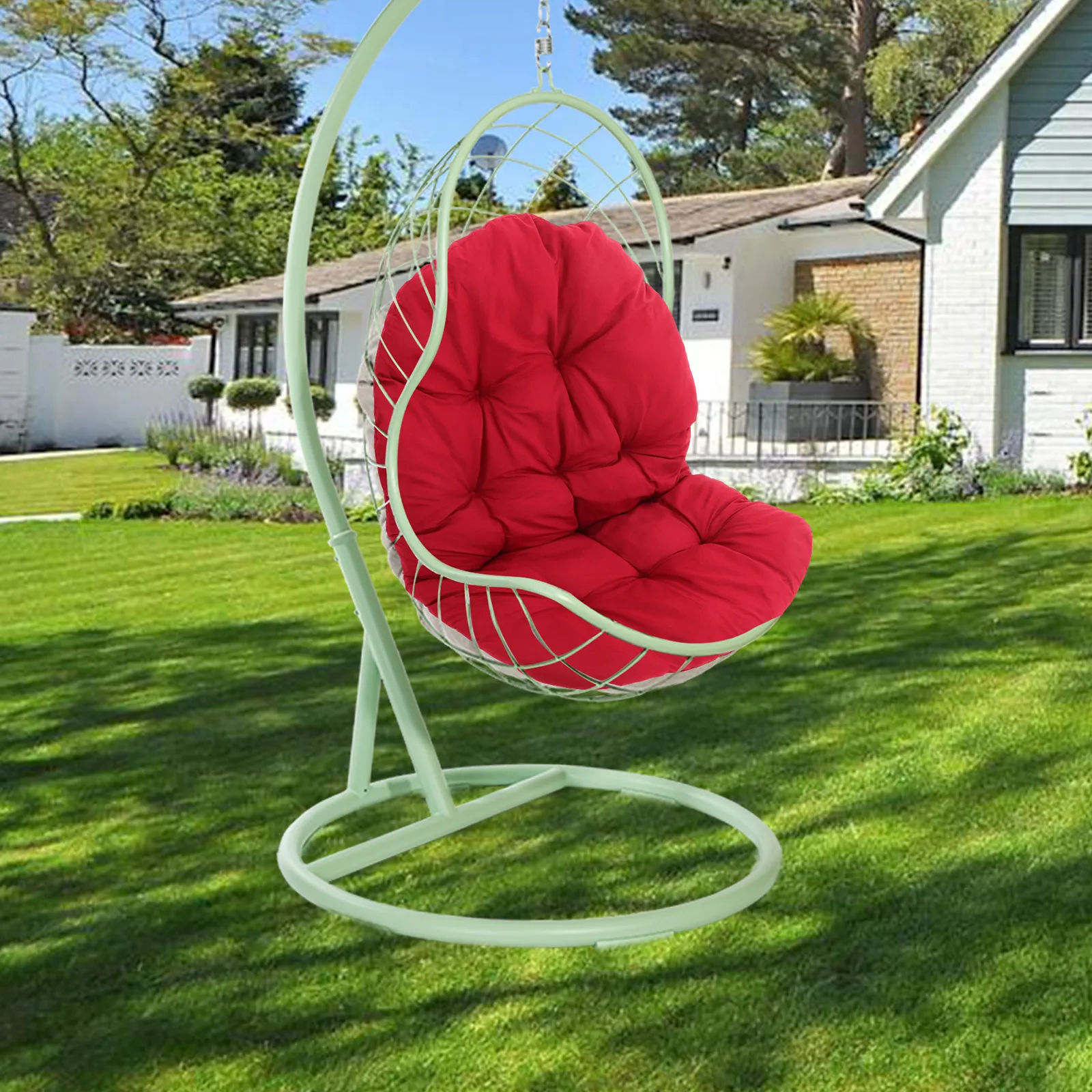 

Waterproof Uv Resistant Outdoor Lounge Chair Cushions Removable Covers Egg Swing Hammock Basket Seat Cushion Set High