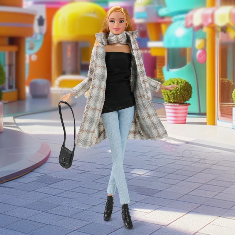 New 1/6 Fashion Supermodel Multi-jointed Removable Doll Toys 30cm Female Doll With Clothes Pretty Makeup Tan Skin Dress Up Toys
