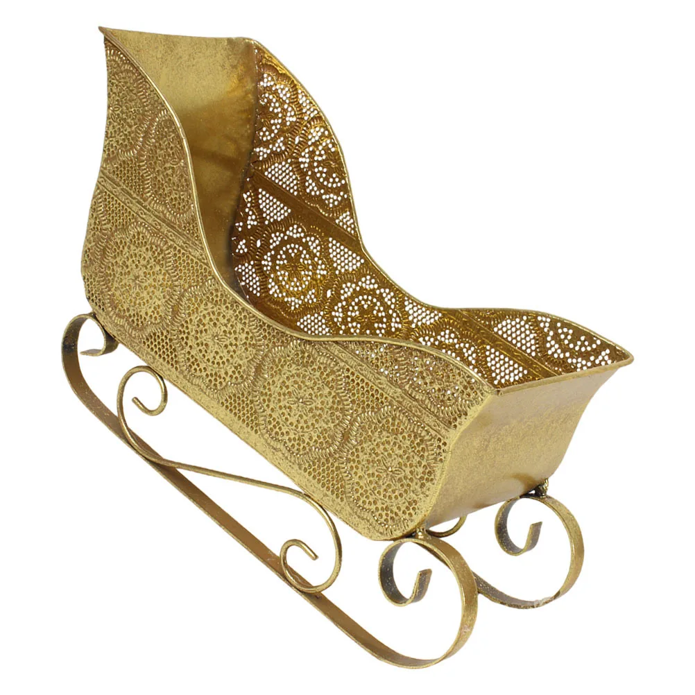 

Christmas Sleigh Vintage Metal Santa Sleigh Decor For Mantel Desktop Table Centerpiece Holiday Party Decoration Xmas Sled