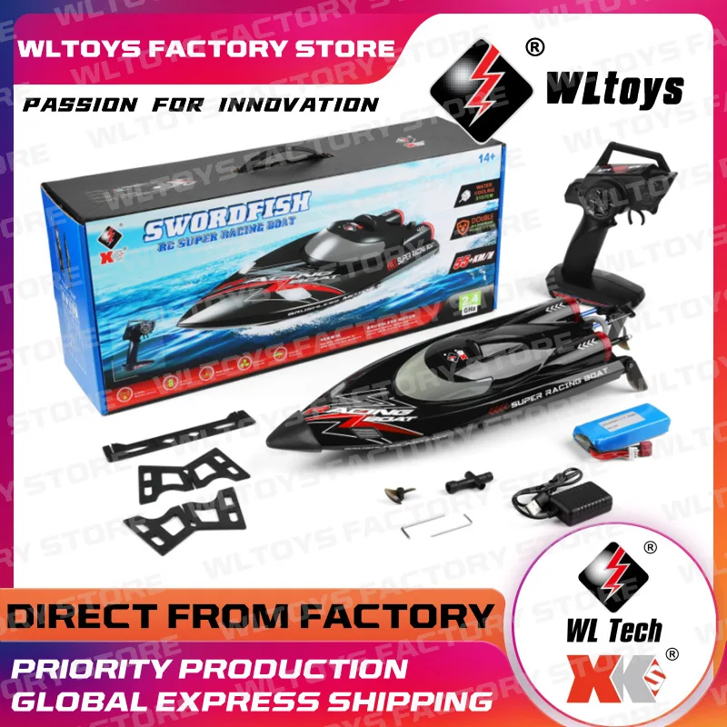 Weili Wl916 Remote Control Brushless High-speed Boat Anti Rollover Low Telegraph Alarm With Light Fast Boat Toy