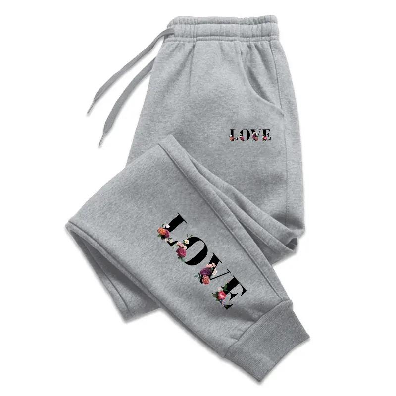 Damen-Trainingsanzughose, New LOVE Letter Print, Straße, Luxus-Jogginghose, täglich, lässig, Einfachheit, vielseitige Jogging-Sporthose – Detail 6