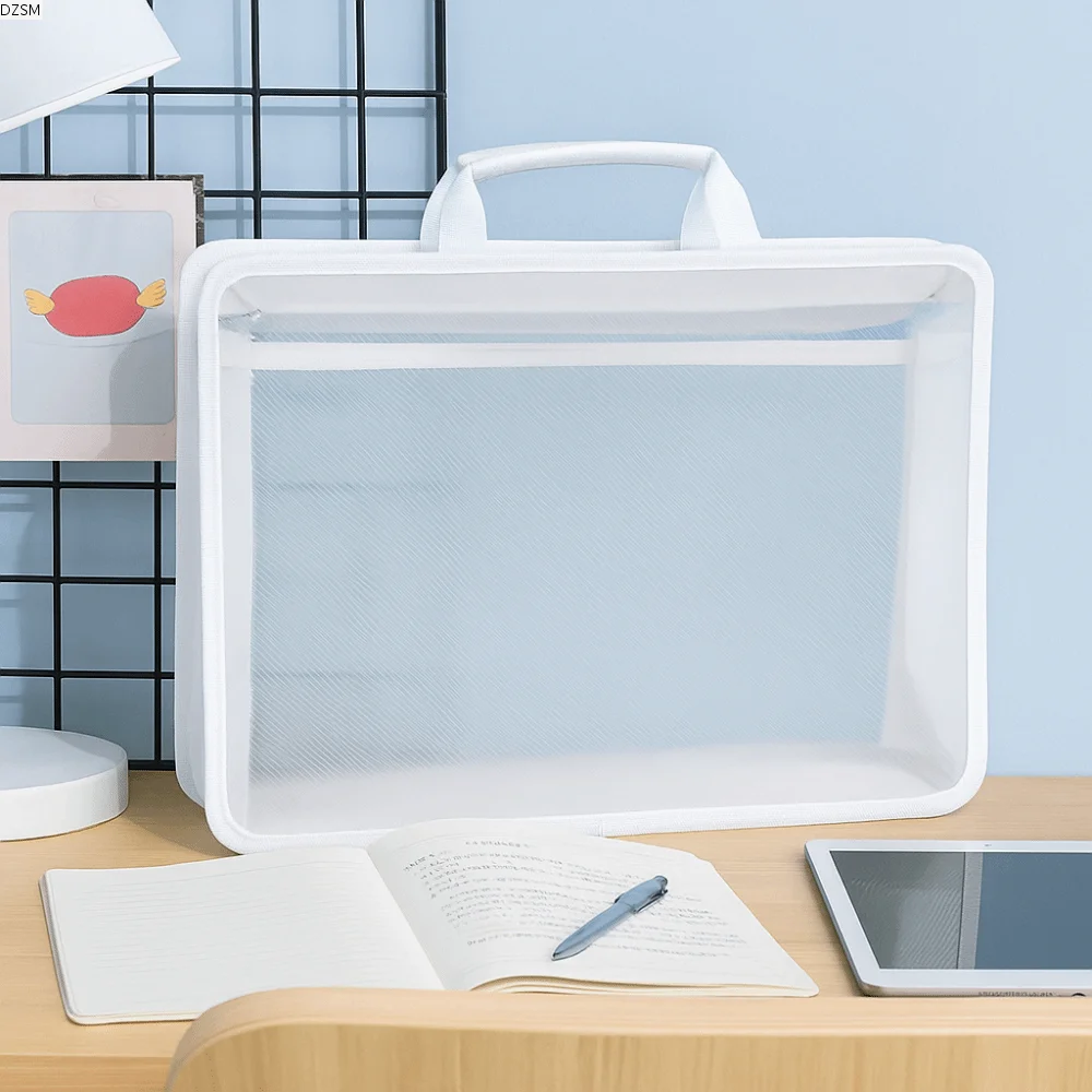 

Вместительная прозрачная сумка-папка формата А4 на молнии для документов, портативная, водонепроницаемая, утолщенная, для студентов и бизнеса