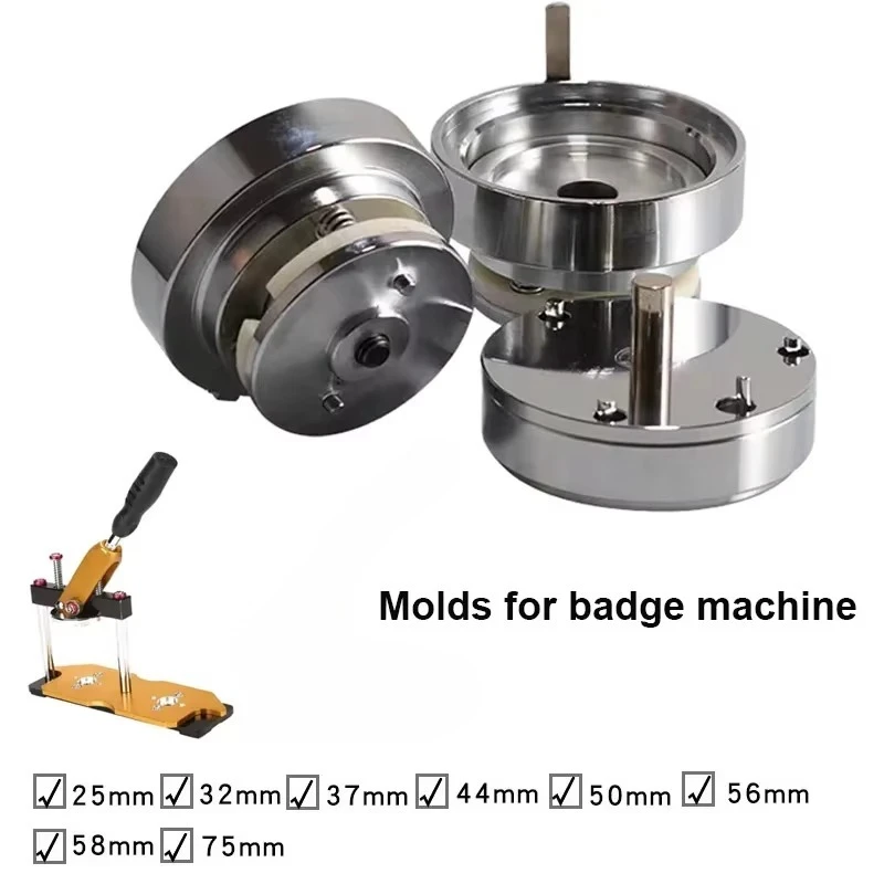 

25/32/44/50/58/70mm Button DIY Aluminum Alloy Interchangeable Die Badge Inserts Tools for Button Maker Badge Machine,Hand Tools