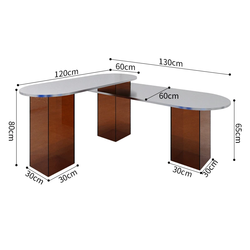 

ZL Acrylic Clothing Store Middle Island Table Display Table Display Stand Stainless Steel High and Low Table