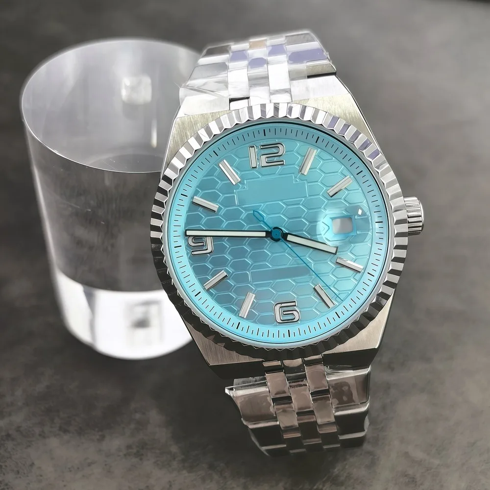 39 مللي متر مقاوم للماء الفولاذ المقاوم للصدأ Land-Dweller حافظة أضعاف حزام متوافق حركة NH35 قطع غيار الأيدي الاتصال الهاتفي الاختياري