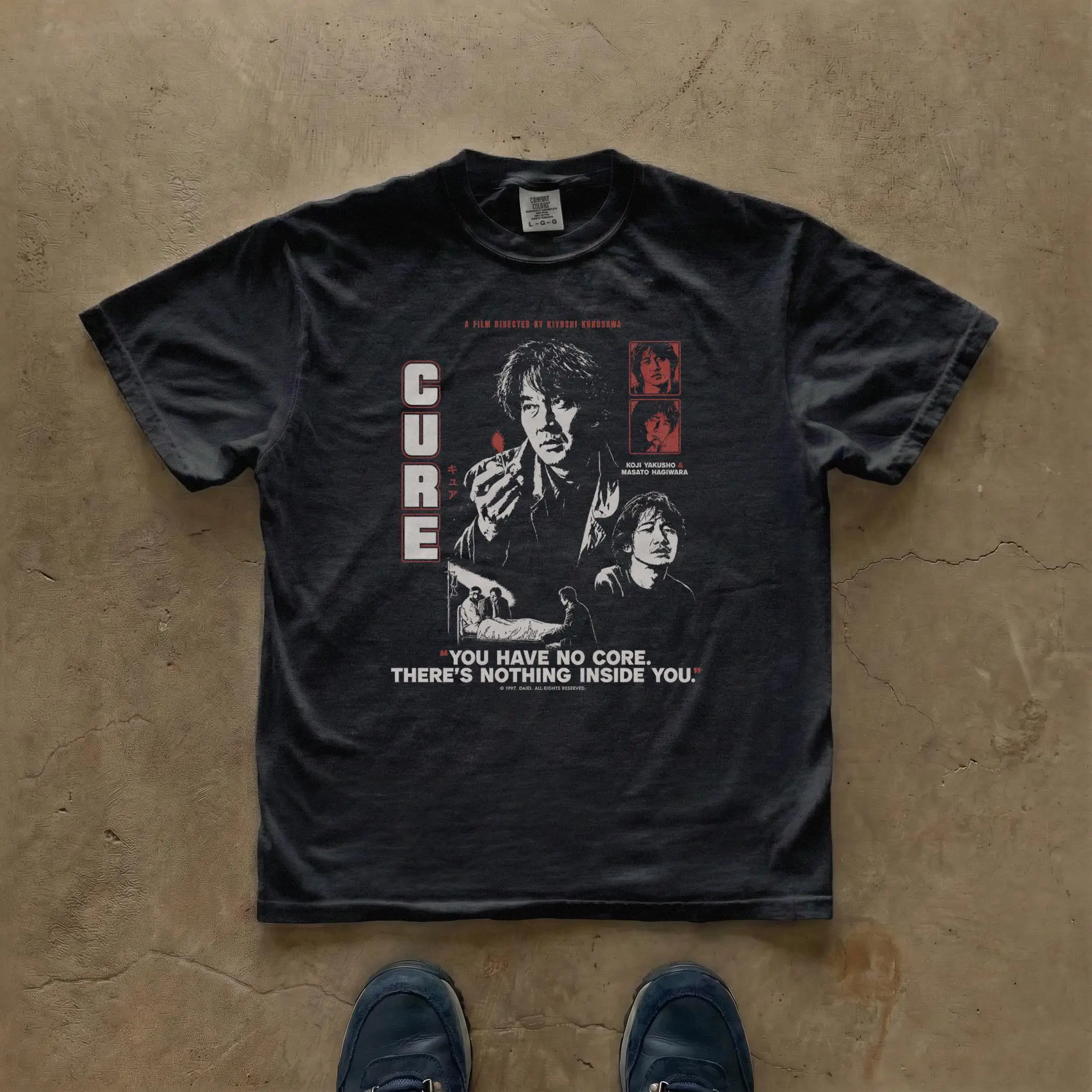 Cure 1997 Kiyoshi Kurosawa J-Horror Graphic T-Shirt | Cult Cinema Distressed