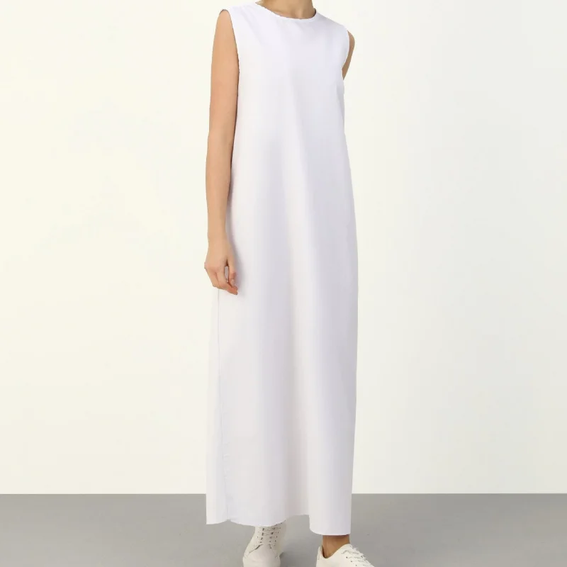 Roupas muçulmanas femininasAbayaSimple saia interna em camadas com vestido de cor sólida