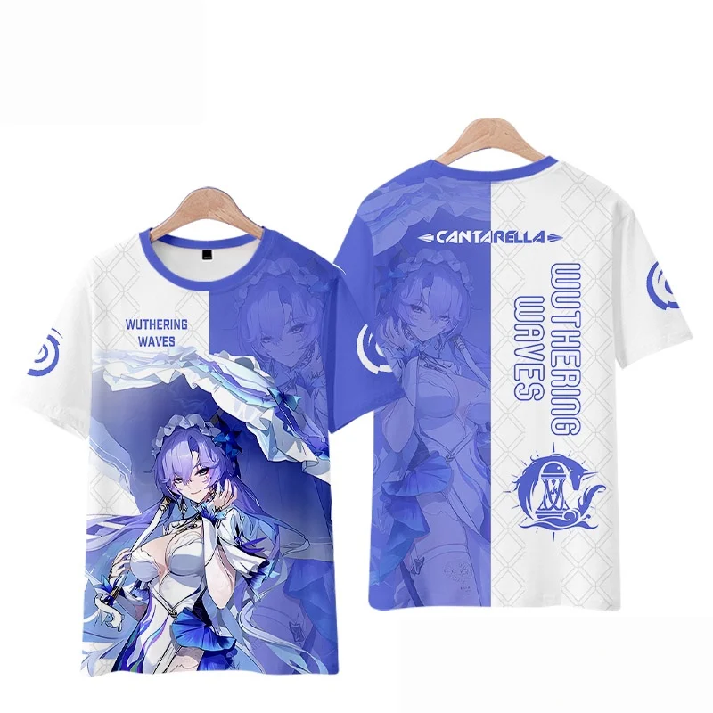 Mingchao Game Fan 3D Short Sleeved Collection Printed Top Casual Breathable Couple T-shirt