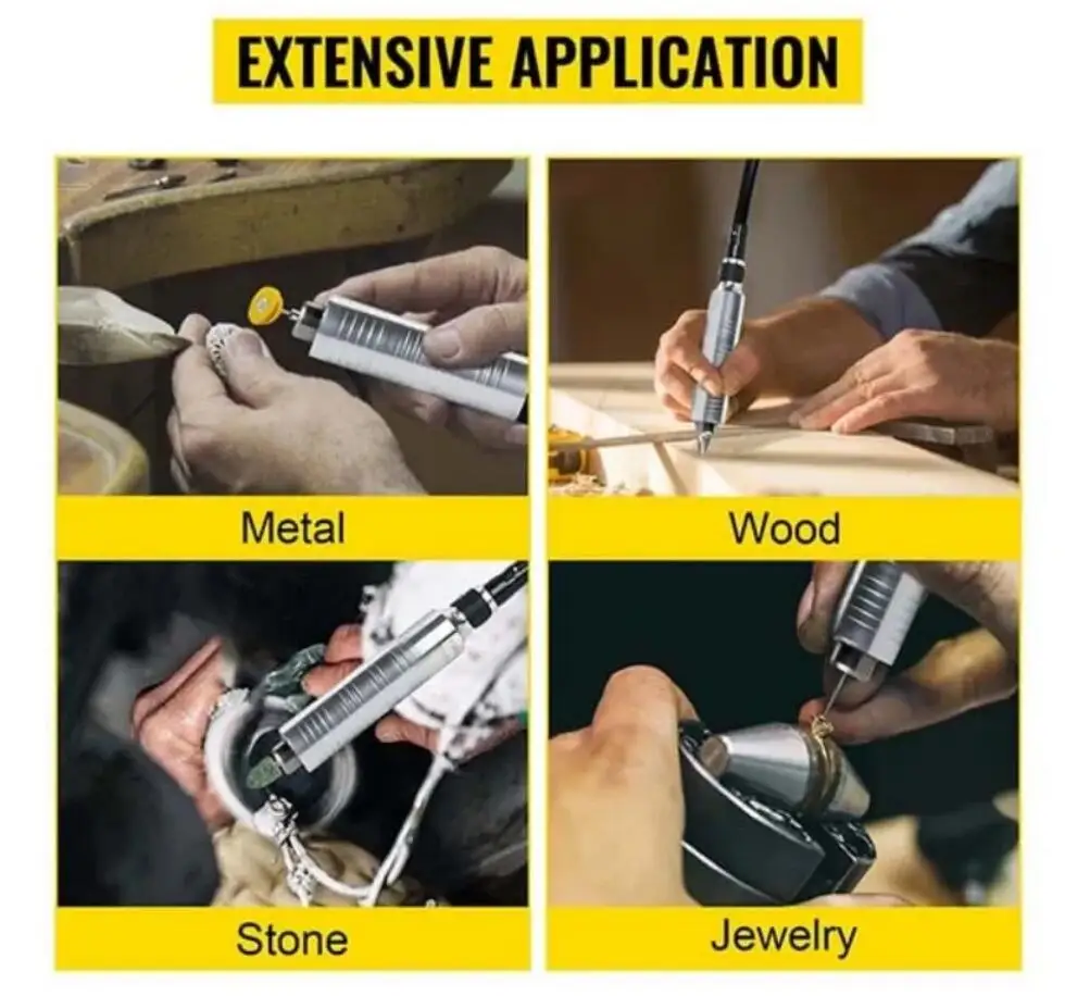 吊り下げロータリー研磨彫刻グラインダーフォーダムフレックスシャフトモータージュエリーツール機器ドレメルツールセットロータリーハンドピース