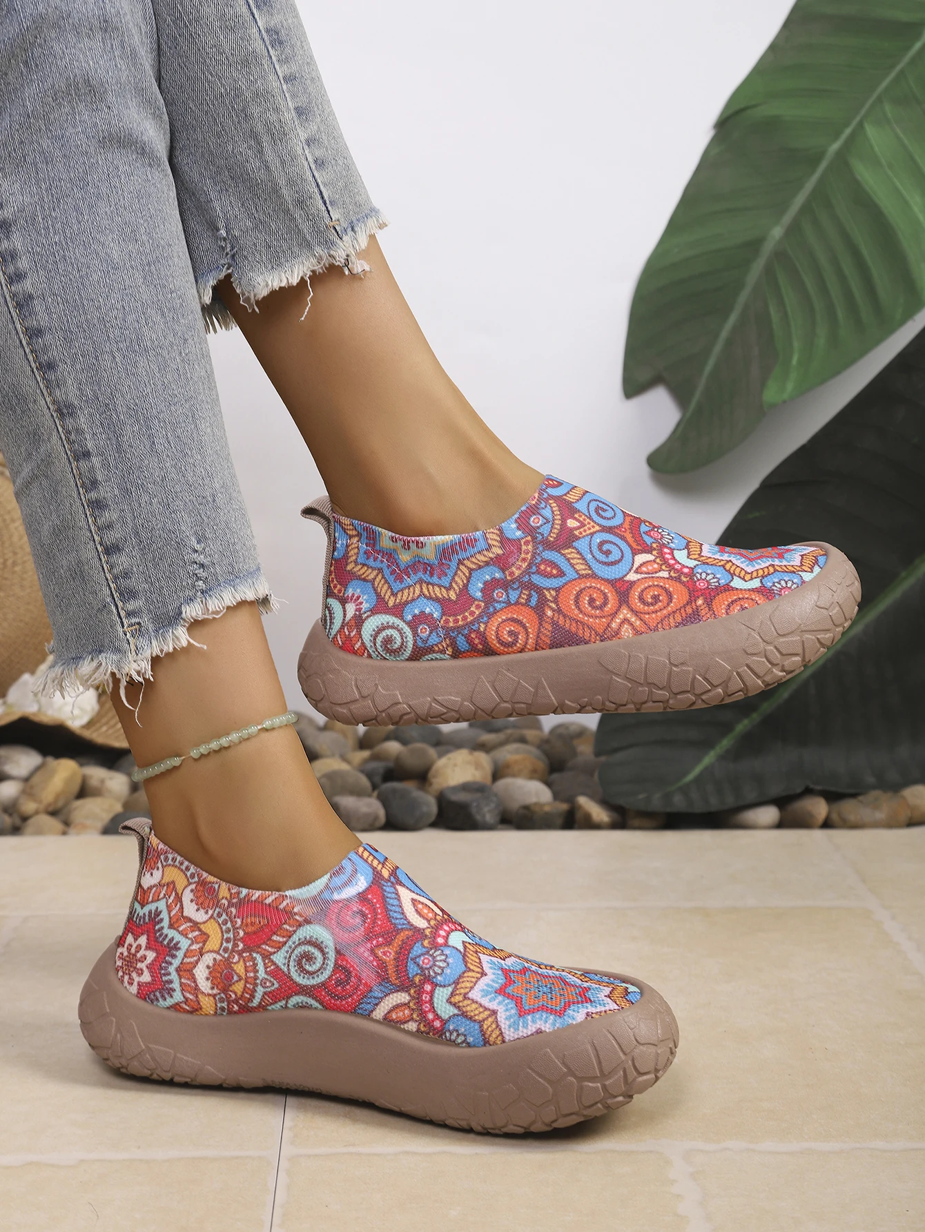 2026 Frühling Herbst Damen Slip-On Sneaker mit Sonnenblumenmuster, Leichte Atmungsaktive Rutschfeste Mesh-Herbst-Wanderschuhe, Park-Light-Wanderschuhe – Detail 29
