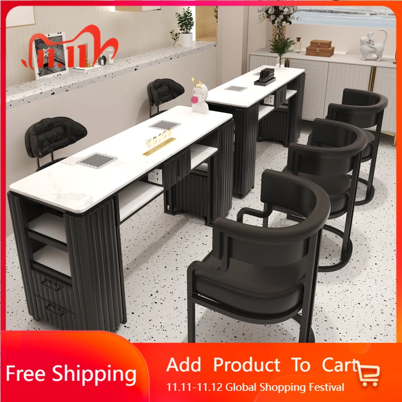 

Compact Collector Nail Table Stickers Drawer Station Nordic Nail Table Cleaner Postmodern Scrivania Per Unghie Salon Furniture