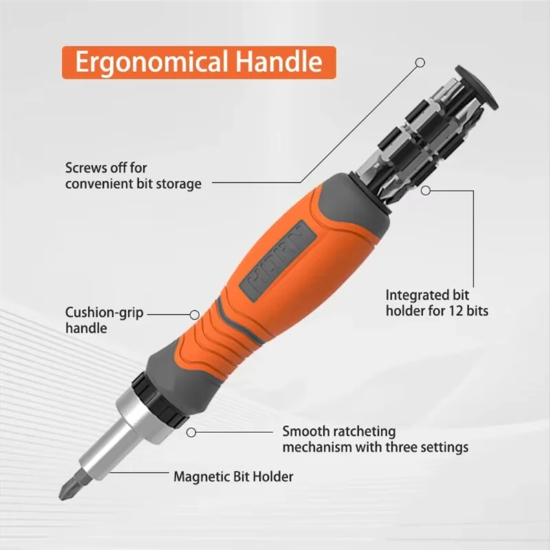 

AB11-11 In 1 Ratchet Screwdriver Screwdriver Head Multi Angle Corner Capable Multifunctional Screwdriver Tool