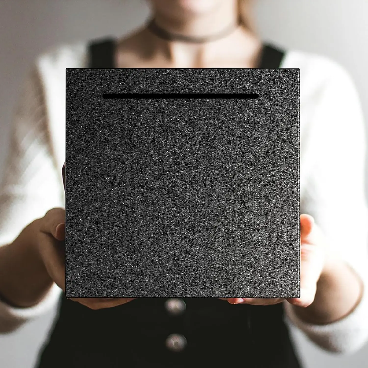 2026 New Black Stainless Steel Piggy Bank Must Break to Open Unopenable Anti-Fall Metal Saving Box for Adults Kids Cash Coin Emergency Budget Storage