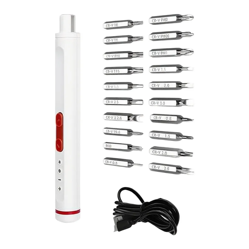 20 Bit Rechargeable Precis Screwdriver Kit with Lithium For Battery and Adjustable Torque for DIY and Professal Use