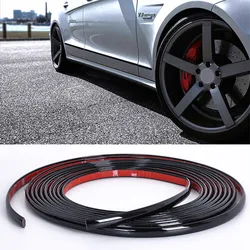 Car Stickers Chrome Body Trim Door Protector Auto Window Roof Waterproof Decorative Protective Strip PVC Bright Black Trim