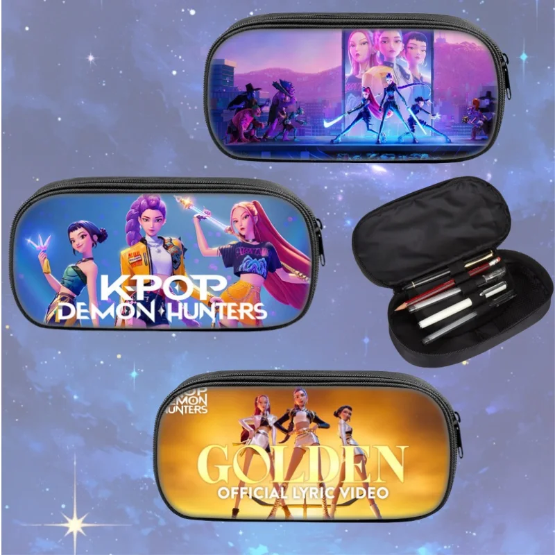 

Anime Film Pencilcase for Students Back To School Kpop Pencilbag Boy Girls Stationary Supplies Demon Storage Pouch Penbag