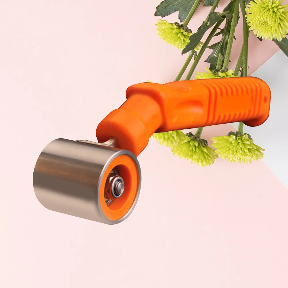 Premium Stainless Steel Wall Sticker Roller Silver Orange DIY Tool Flat Pressure for Wallpaper Seam PVC Non-Woven Gold Foil