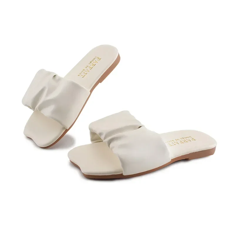 

Детские сандалии, тапочки, модные мягкие шлепанцы принцессы для девочек, плиссированные летние сандалии с оборками, лето 2025 для детей, пляжная ванная комната, плавание