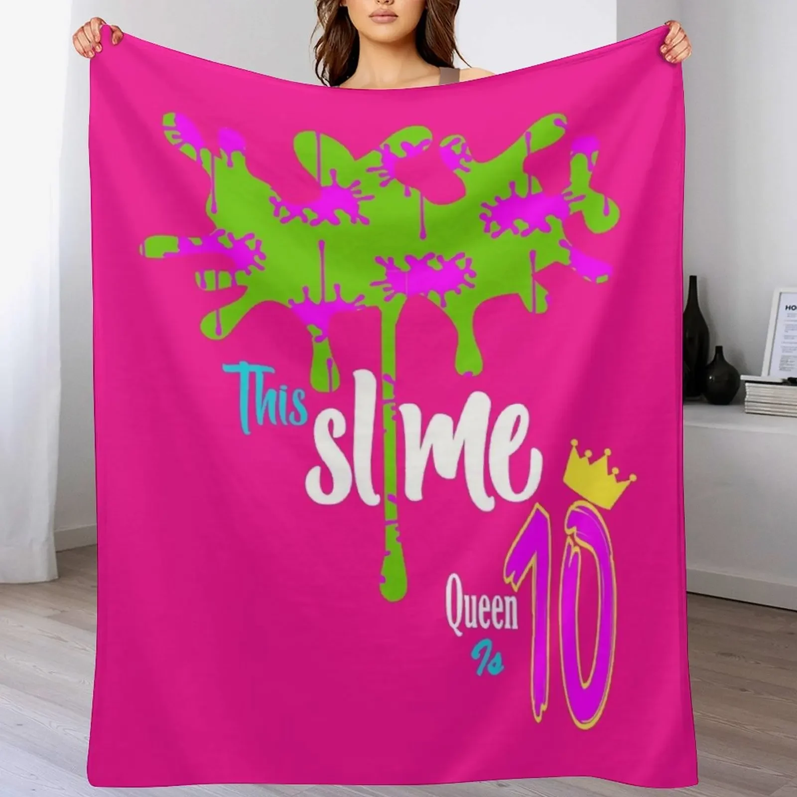 

Slime Glitter Party Throw Blanket Warm Throw Blanket Gift for Anniversary