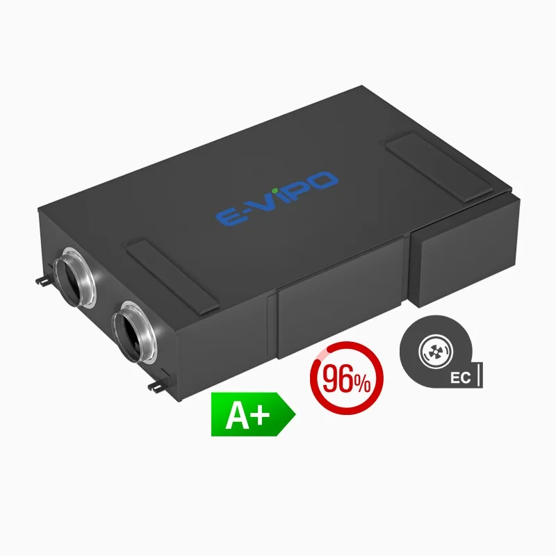MVHR Hrv recuperación de calor ventilación recuperación de aire Bypass EC Motor sistema de ventilación HVAC aplicación Tuya unidad de ventilación de aire