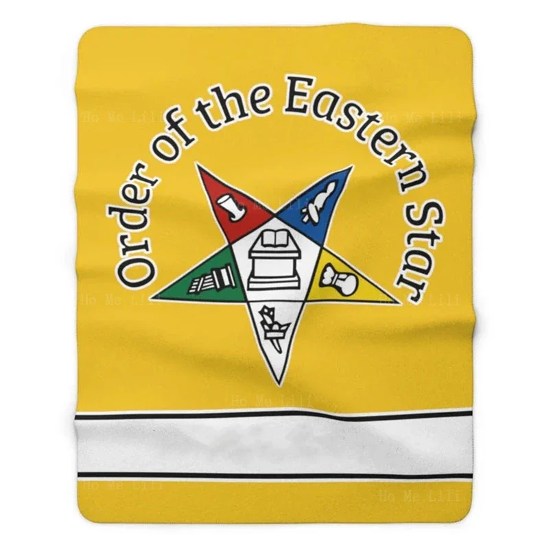 Order Of Eastern Star Oes Super Soft Cozy Flannel Blanket For Sofa Couch Chair All Season Use Can Customize The Name