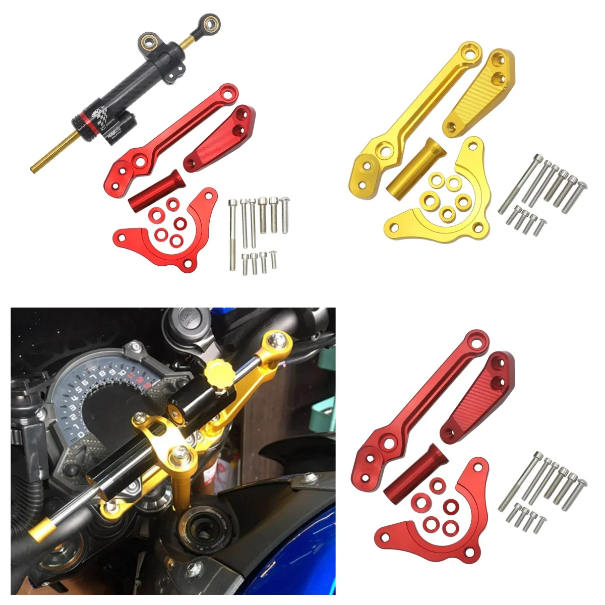 

Motorcycle Accessories Adjustable Steering Stabilizer CNC Aluminum Damper Bracket Support For Kawasaki Z900 Z 900 2017 - 2022