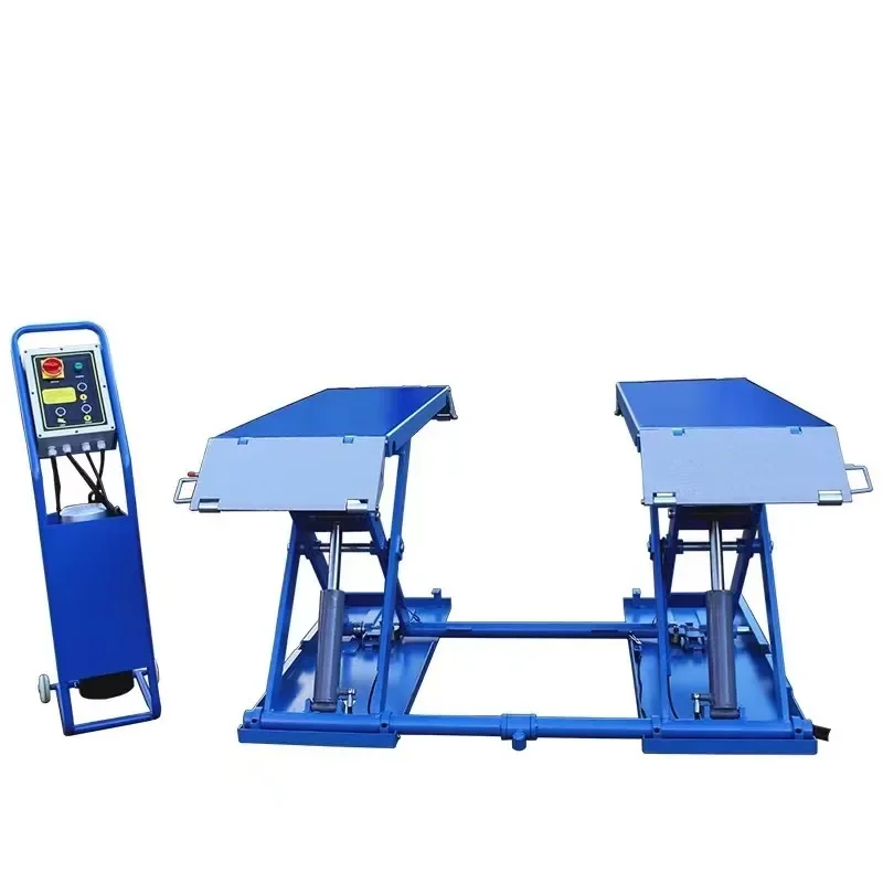 Portable Hydraulic Scissor Car Lift Mid-position Car Lifter With Hydraulic System Movable Car Lift Equipment