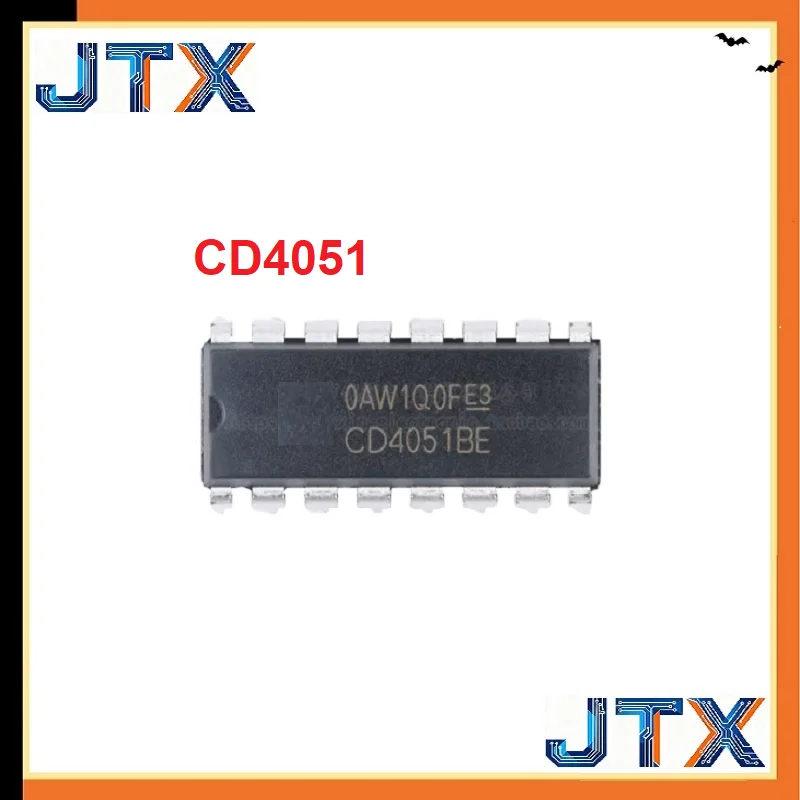 10PCS/LOT CD4051 CD4051BE DIP16