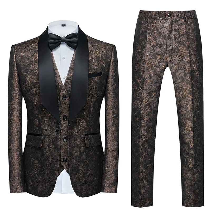 

B268-Korean style casual suit groom wedding best man dress British style formal suit